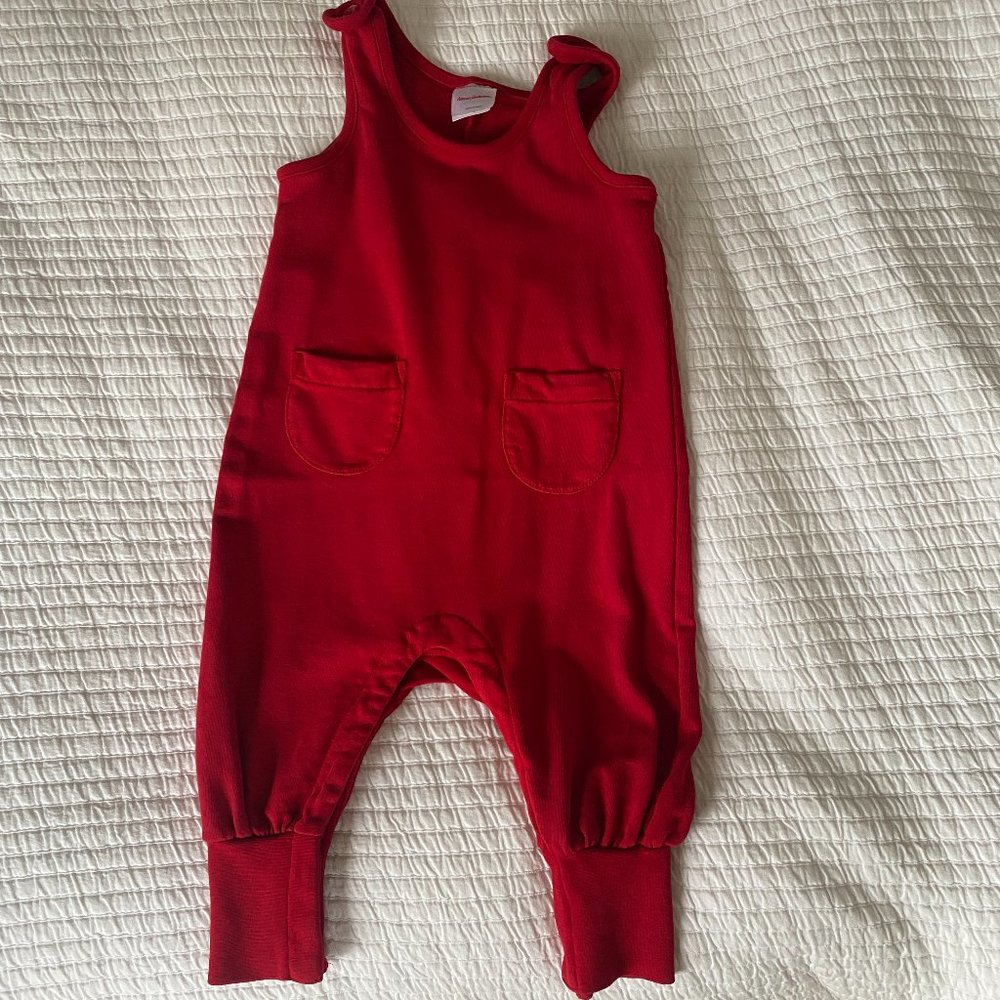 Adorable Hanna Andersson Baby Pocket Overalls In Organic French Terry 18-24 mos